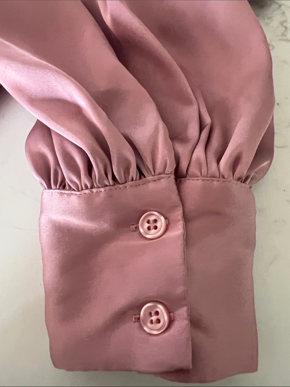 ELOQUII Poet Sleeve Tie Back Blouse Mauve Dusty Rose Women’s Size 14 - Picture 10 of 14